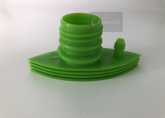 Two Spout Plastic Twist Off Cap do pakowania w plastikowe torby tlenowe, kolor zielony