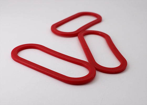 Czerwony plastikowy worek spożywczy uchwyt do sprzedaży detalicznej