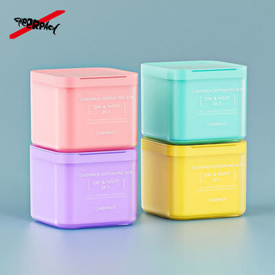 jakość  100 Sheet Skincare Cotton Pad Box 2.0 Bulk Order Plastic Jars with Removable PP Liner Food Grade for Cosmetic Brands/OEM fabryka