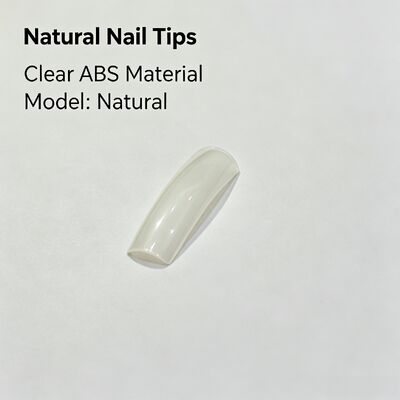 Jakość  Natural ABS Almond Shape Full Cover False Nails Clear Finger Nail Tips for Nail Art Salon Use and Bulk Supply fabryka