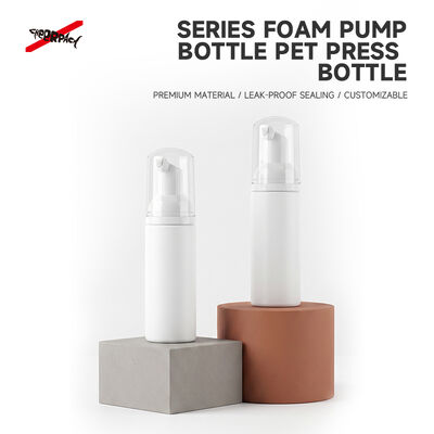 Jakość  60ml Empty White PET Foam Pump Bottle Refillable Facial Foam Dispenser Custom Cosmetic Foaming Soap Packaging Container fabryka