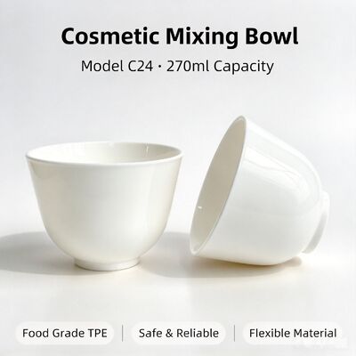 Jakość  C24 Food‑Grade TPE Cosmetic Mixing Bowl 270ml For Salon & DIY Skincare | Safe for mixing mask powder & beauty paste. Reusable non‑stick beauty container for professional salon and home DIY facial care fabryka