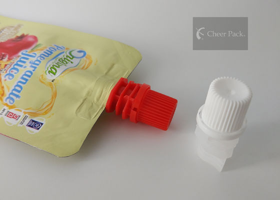 PE Material 8.6 mm Cheer Pack Plastikowa wylewka Cap Stand Up Juice Bag