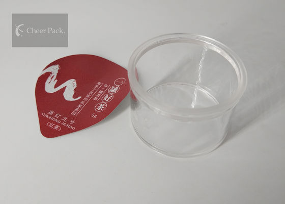 Wyczyść małe okrągłe przezroczyste plastikowe pojemniki Materiał spożywczy Przejrzysty kolor