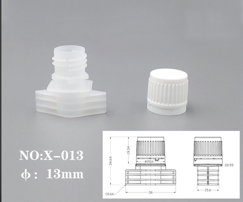 Materiał PE plastikowe zakrętki z wewnętrzną średnicą 13 mm do przyprawy, cukru i soku owocowego