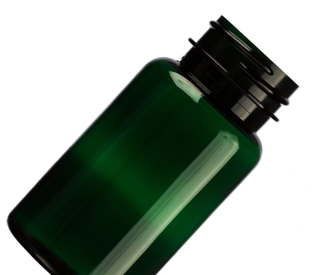6.75 oz 200 ml Bursztynu Ciemnozielony Poliester Produkty zdrowotne Plastikowe opakowania Butelki Kapułka 38mm 38-400