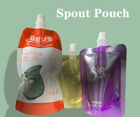 Niestandardowe 200ml 500ml 1000ml Wydrukowane worki do podnoszenia się do mleka galaretowego, kawy, pielęgnacji skóry i wody permowej