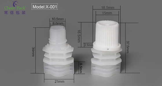 8.6mm Plastic Spout Caps stosowane na opakowaniach worek mleka sojowego