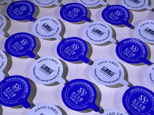 Aluminiowa folia pokrywa cieplna pieczęć kompozytowa wybrukowana pokrywa do butelki z kubkiem PP
