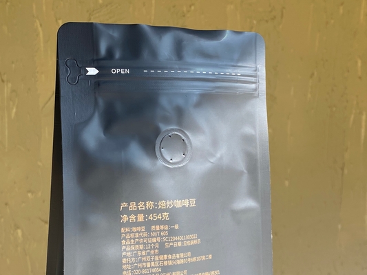 Zastosowany wydrukowany zamka stojący worek 250g 500g torebka kawowa z zaworem plastikowe opakowanie aluminium folia worek