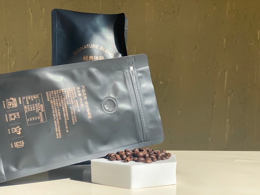 Zastosowany wydrukowany zamka stojący worek 250g 500g torebka kawowa z zaworem plastikowe opakowanie aluminium folia worek