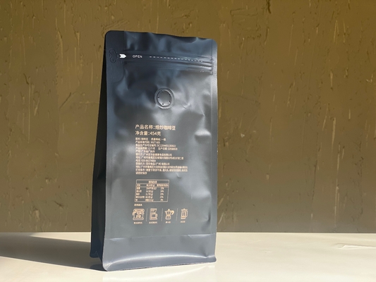 Zastosowany wydrukowany zamka stojący worek 250g 500g torebka kawowa z zaworem plastikowe opakowanie aluminium folia worek
