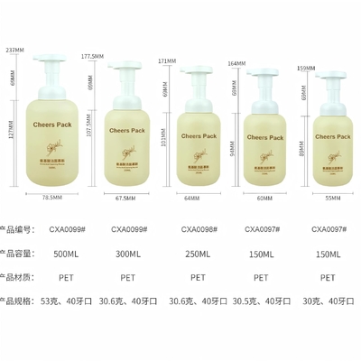 500 ml PET Mousse Flask For Mousse Produkty kosmetyczne