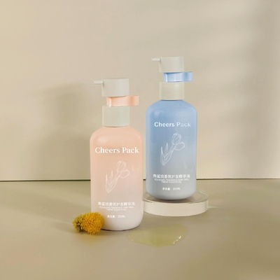 250 ml Flip Top Cap HDPE Plastic Shampoo Babycare Pink Bottle Lotion Pump Do Opakowań Kosmetycznych