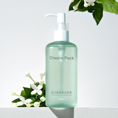 Zielony luksus 50ml 100ml 450ml Okrągłe plastikowe butelki z kremu kosmetycznego PP Materiał Prasowy Pompa Squeeze Butelki do pielęgnacji skóry Szampon