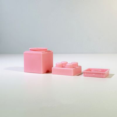 Disposable Plastic PP Cosmetic Cup with 8ml Capacity Food Grade Building Block Design for Facial Cream Lotion