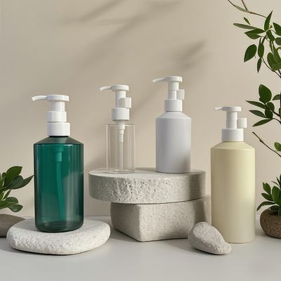 Butelka z pompką do balsamu o pojemności 300ml-500ml PET w kształcie cylindra do pakowania kosmetyków z możliwością nadruku logo