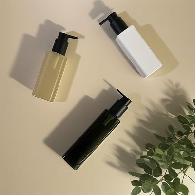 Kwadratowa butelka z tworzywa PET z pompką do kosmetyków i higieny osobistej, uszczelniana, w niestandardowych kolorach