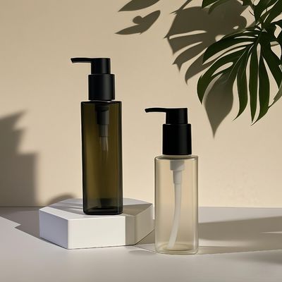 Kwadratowa butelka z tworzywa PET z pompką do kosmetyków i higieny osobistej, uszczelniana, w niestandardowych kolorach