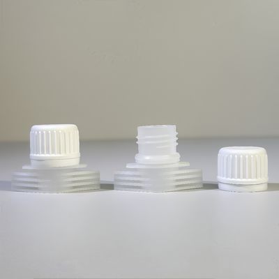 Przenośna i trwała zakrętka śrubowa z tworzywa PE 16 mm z pokrywką z klapką i wylewką, bezpieczna dla żywności, rant do napojów, elastyczne opakowania