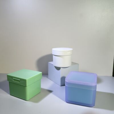 100 sztuk wacików do pielęgnacji skóry w opakowaniach zbiorczych z plastikowymi słoikami ze zdejmowaną wkładką PP, klasy spożywczej dla marek kosmetycznych/OEM