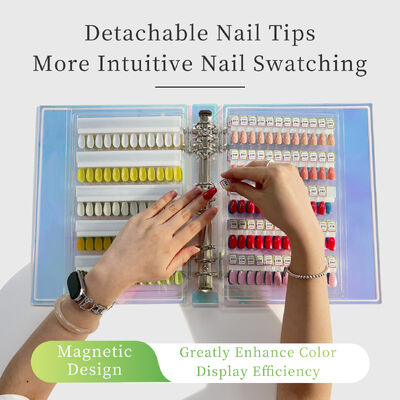 Odpinana akrylowa magnetyczna tablica do ekspozycji zdobień paznokci, gradientowe kolory, 120/180/240 odcieni, do narzędzi z tworzywa sztucznego, żelu do paznokci, akcesoriów do paznokci