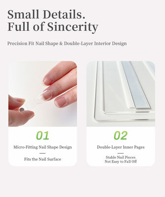 Odłączalny przezroczysty akrylowy magnetyczny tabliczka sztuki paznokci 120/180/240 Kolory Książka Plastic Tool for Nail Tips Made Gel