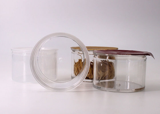 Okrągłe przezroczyste małe plastikowe pojemniki Pojemność 30 gram / białko w proszku
