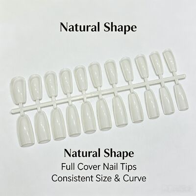 Naturalny ABS Bąbelkowy Pełna pokrywa Fałszywe paznokcie Jasne palce Porady o paznokciach do salonu sztuki paznokci