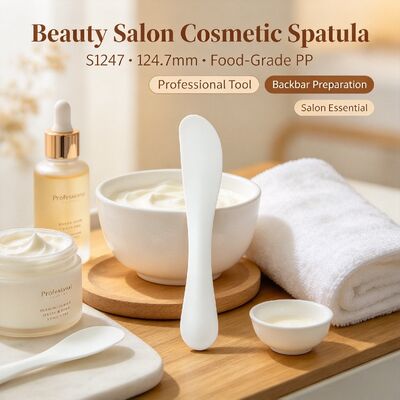 S1247 Spatula do mieszania kosmetyków PP dla salonów piękności Idealny do mieszania proszku do maski i pasty kremu piękności Idealny do salonów piękności, studio spa i domowej pielęgnacji skóry DIY.