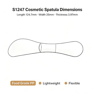 S1247 Spatula do mieszania kosmetyków PP dla salonów piękności Idealny do mieszania proszku do maski i pasty kremu piękności Idealny do salonów piękności, studio spa i domowej pielęgnacji skóry DIY.