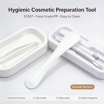 S1247 Spatula do mieszania kosmetyków PP dla salonów piękności Idealny do mieszania proszku do maski i pasty kremu piękności Idealny do salonów piękności, studio spa i domowej pielęgnacji skóry DIY.