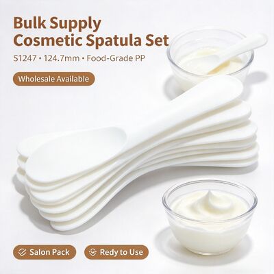 S1247 Spatula do mieszania kosmetyków PP dla salonów piękności Idealny do mieszania proszku do maski i pasty kremu piękności Idealny do salonów piękności, studio spa i domowej pielęgnacji skóry DIY.